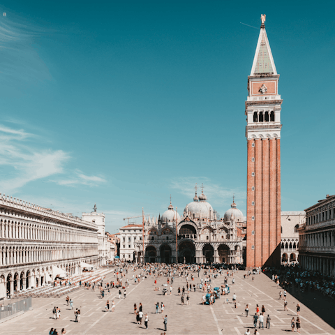 Visit Venice's famous St. Mark's Square