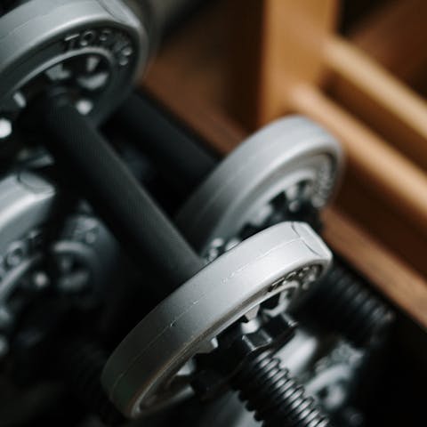Meet your workout goals in the shared fitness room