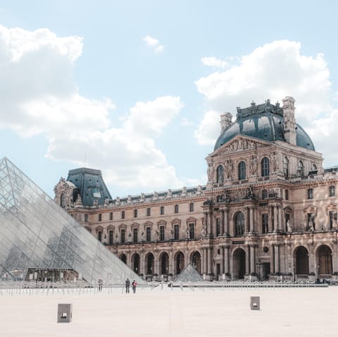 Pay the Mona Lisa a visit at the Louvre, only five minutes away