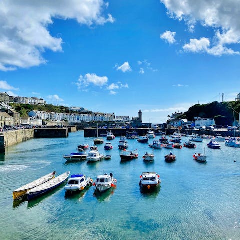 Meander down to Portleven's harbourfront in just a few minutes on foot