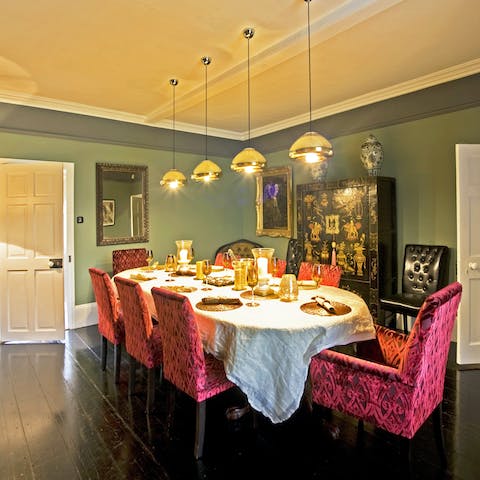 Dine in style in the fabulous dining room