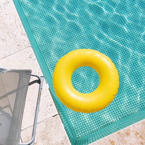 Cool off with a dip in the shared swimming pool