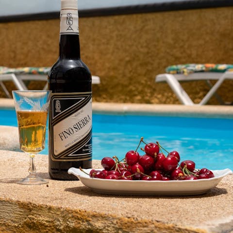 Enjoy some Spanish wine amid the seclusion of the terrace 