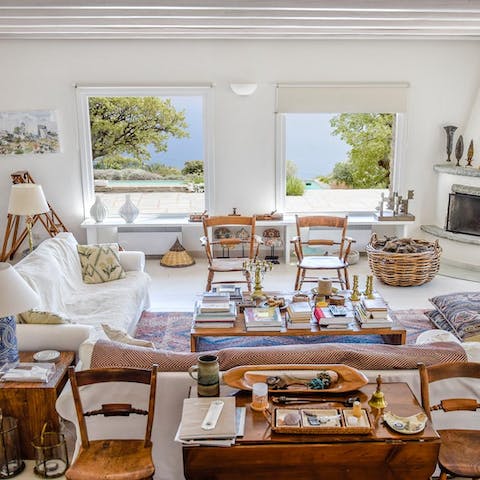 Settle down in comfortable, bright surroundings