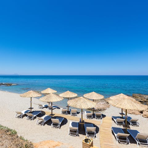 Follow the path to your private section of beach