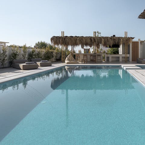 Beat the Greek heat with a dip in the private pool