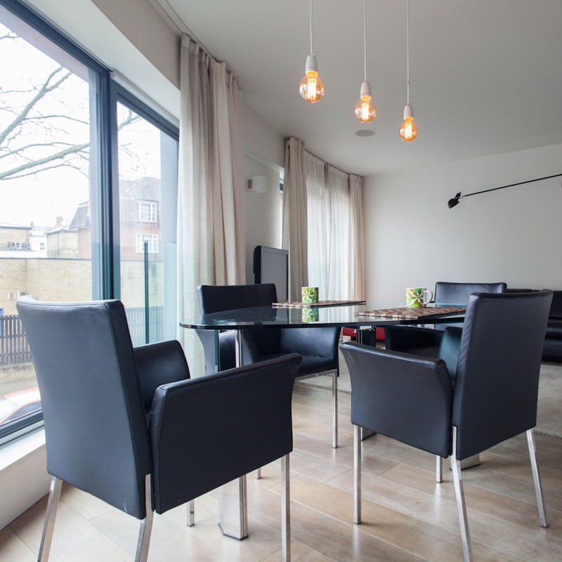 The bright and airy living area