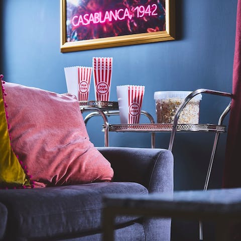 Get the popcorn ready for a movie night in the cinema room