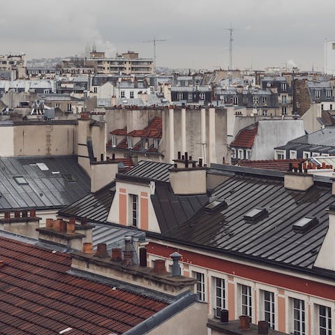 Admire the rooftops of Paris – you can see the Sacré-Cœur on clear days