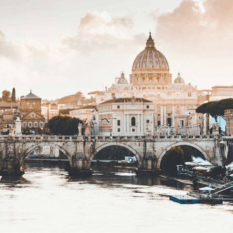 Explore the historic heart of the Vatican City – a short walk away