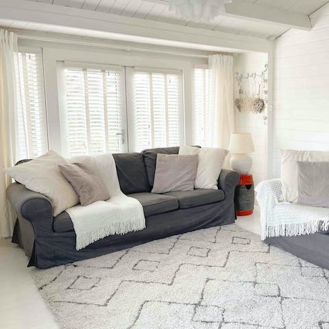 Curl up in the comfy living area for cosy evenings at home 