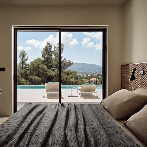 Wake up to wonderful views from the poolside bedrooms