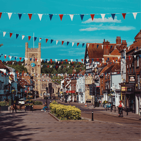 Mosey down to Henley-on-Thames high street, just a short stroll away