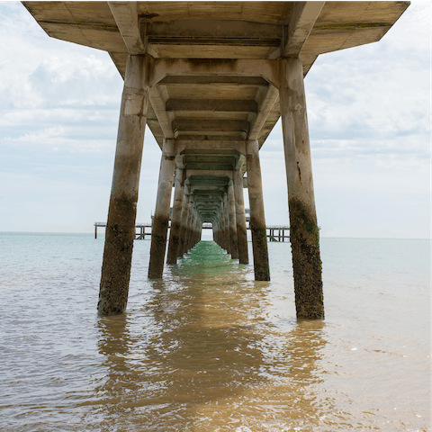 Take the twenty-minute walk into Deal, where you can stroll the iconic pier and soak up the sea breeze