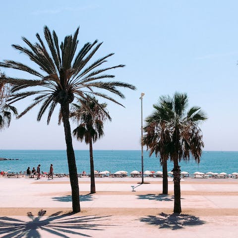 Enjoy lazy days at the beach and wandering along the promenade 