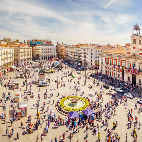 Visit one of Madrid's traditional squares, such as Plaza Colón three minutes' walk away