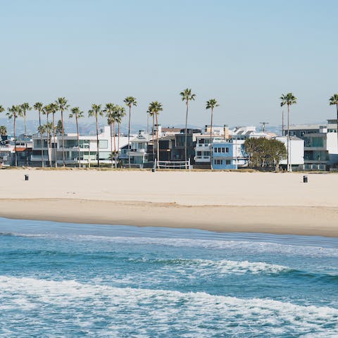 Spend the day at the famous Venice beach, only a sixteen–minute drive away