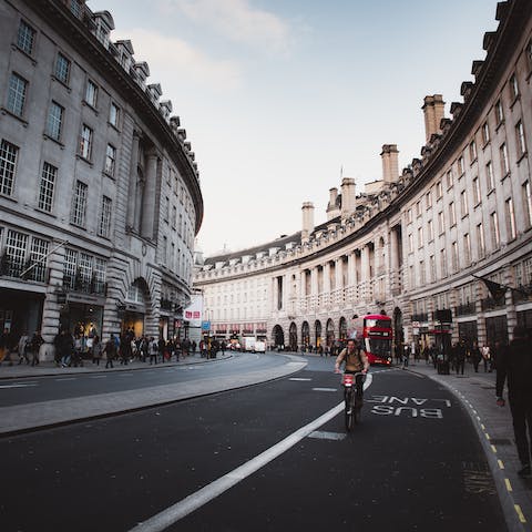 Step out of your home onto Regent's Street for a spot of shopping