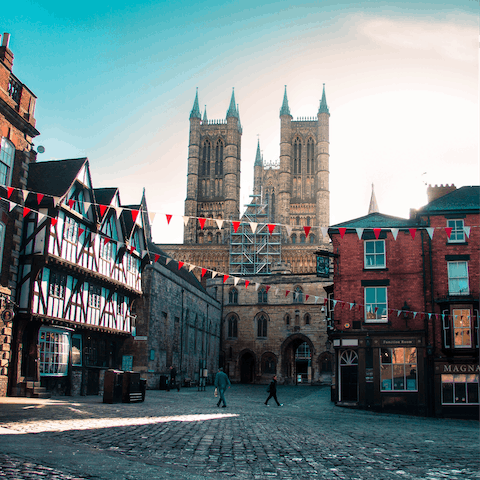 Explore the medieval streets and quaint buildings of Lincoln