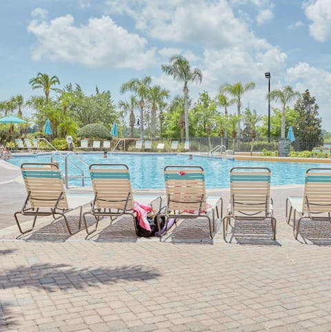 Soak up some Floridian rays by the communal pool