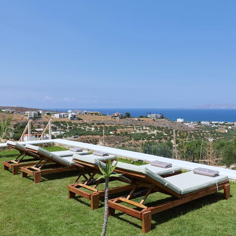 Chill on a lounger – perfectly positioned to savour the view