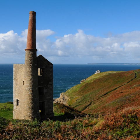 Visit the Wheal Prosper Mine dating back to 1860, an eight-minute walk away