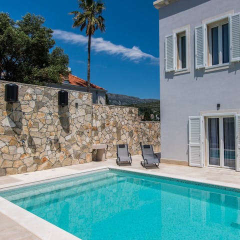 Cool off in your private swimming pool – why not jump straight in?
