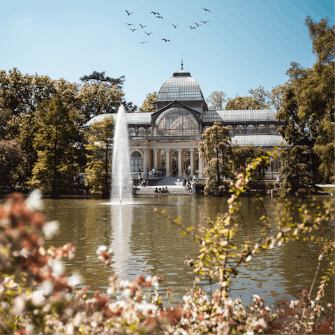 Hop on the metro at Alonso Cano and explore Retiro Park