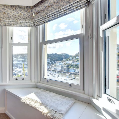 Admire the sensational estuary and town vistas from the window seat