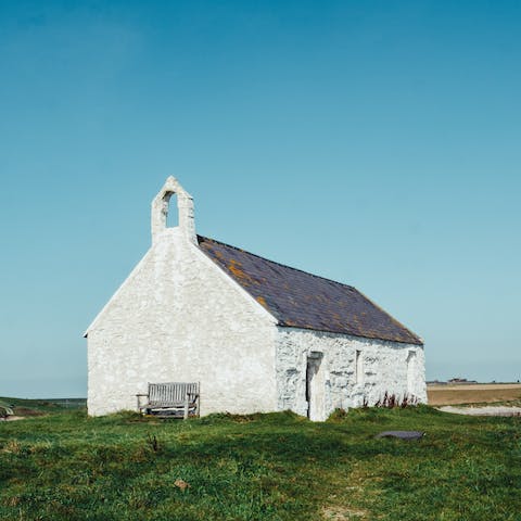 Explore Anglesey's rugged coastline, including nearby Cribinau – this tiny tidal island is a little over ten minutes away