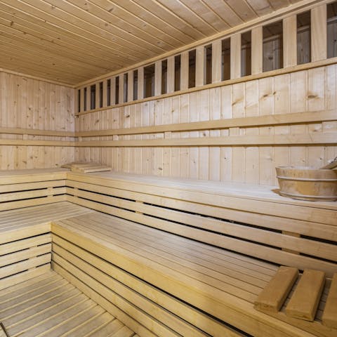 Look forward to feeling revitalised after a pamper session in the on-site sauna