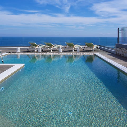 Swim  day or night in your crystal-clear private pool