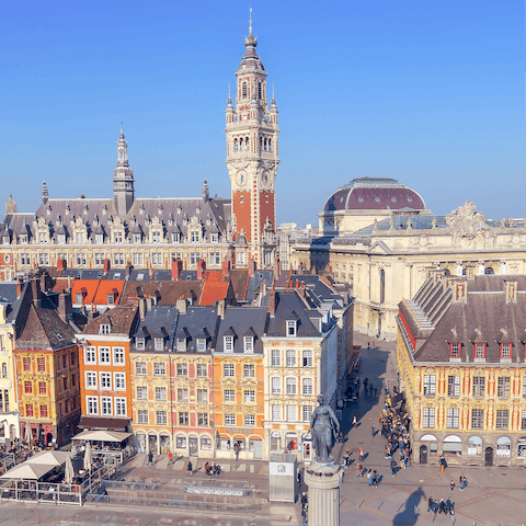 Head into Lille for the day – you can reach the Grande Place in just over twenty minutes by car