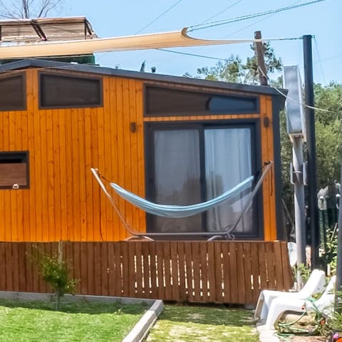 Soak up the Turkish sunshine from the deck's hammock