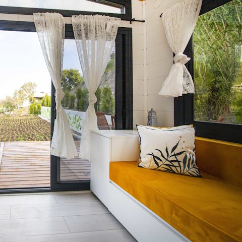 Stretch out in the cosy lounge area after a day of discovering Bodrum