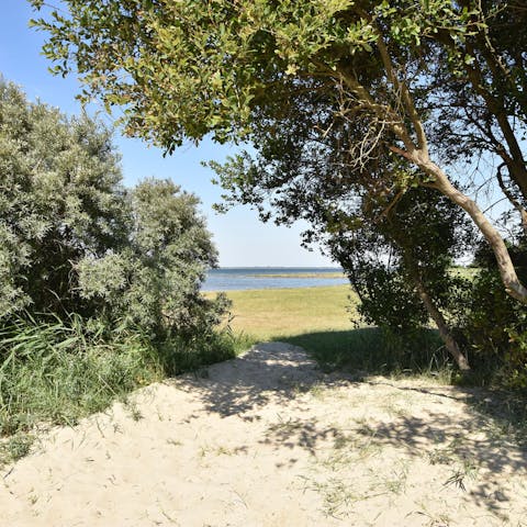 Picnic on the beach at Lake Grevelingen, only 100 metres away from this home