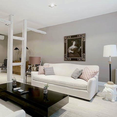 Kick back and relax in the stylish and comfy living room