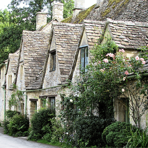 Visit the picturesque town of Bibury, about half an hour's drive away