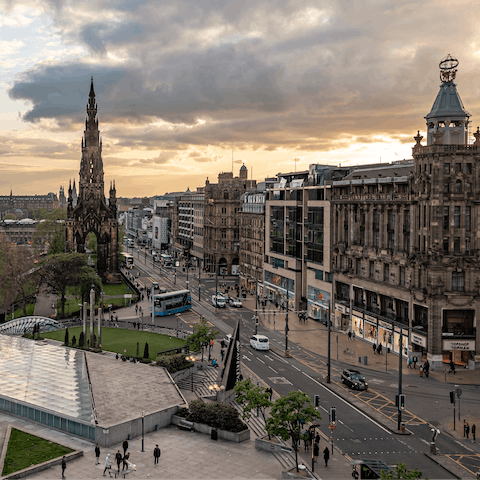 Take advantage of all the shops on Princes Street and George Street, just a one-minute walk away