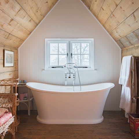 Enjoy a long soak in the bath after a day full of fresh air