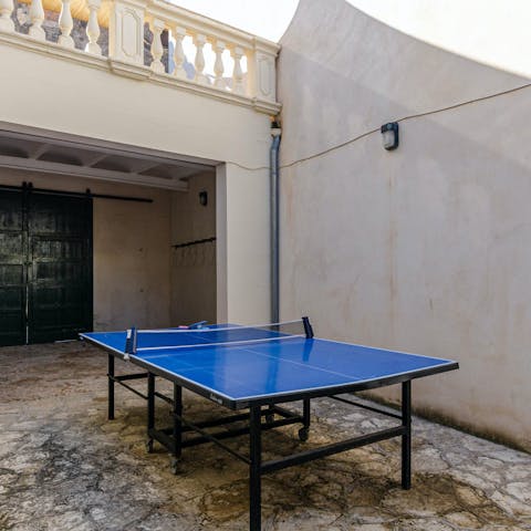 Start the day with a lively game of table tennis