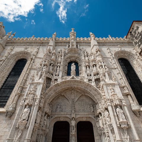 Visit the Jerónimos Monastery, a thirteen-minute walk away