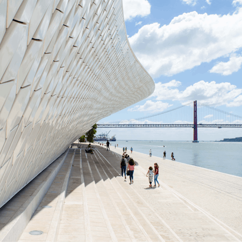 Spend an afternoon exploring the Museum of Art, Architecture and Technology, a twenty-minute stroll away