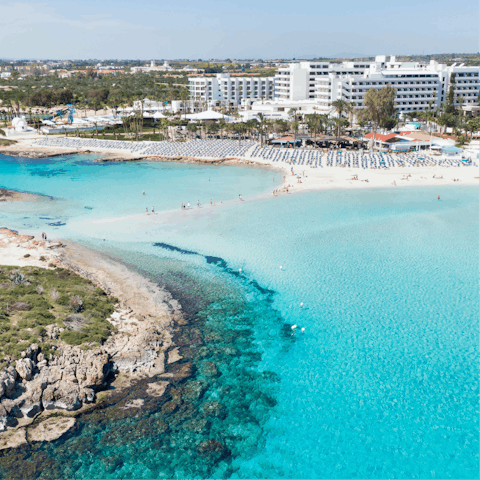 Head out and explore the nearby beaches of Protaras