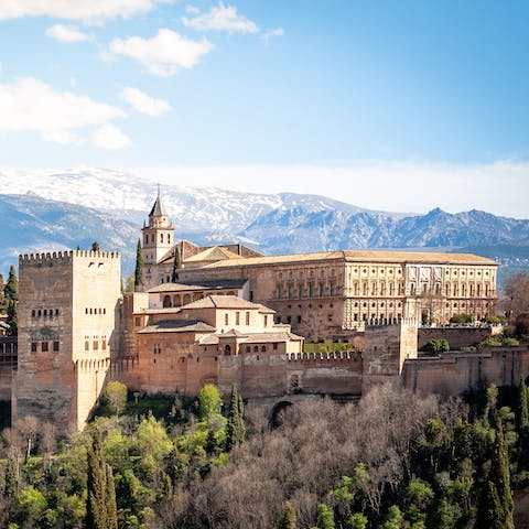 Visit Granada's magnificent Alhambra, 2.3 kilometres away