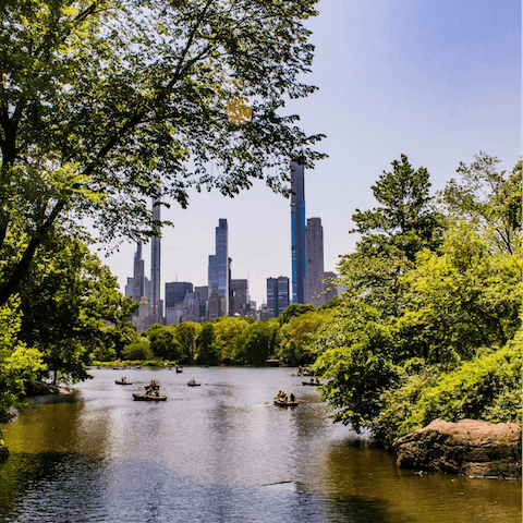 Explore iconic Central Park, just a twelve-minute walk away 