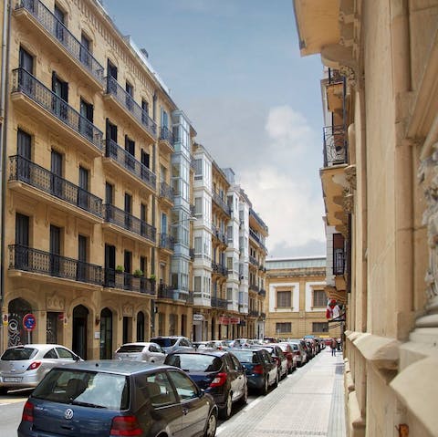 Stay in the heart of vibrant San Sebastián with its variety of pintxos bars and restaurants