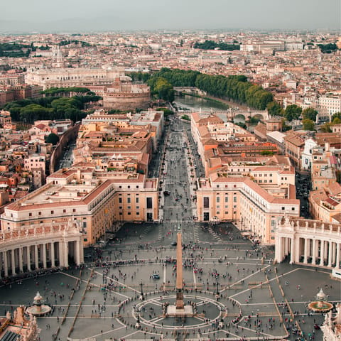 Jump in a taxi and drive for ten minutes to reach Vatican City