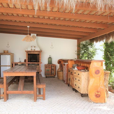 Feel a wonderful sense of tradition in the outdoor kitchen