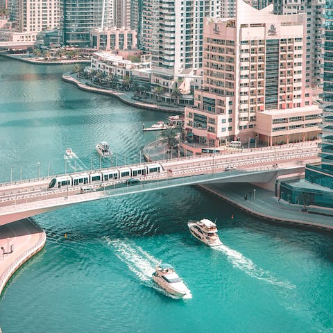 Head to Dubai Marina Walk, right on your doorstep